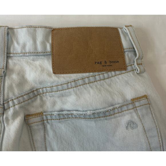 Rag and Bone women's High Rise Short Frayed Denim Skirt Size 26 - Picture 4 of 4